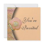 Jeweled Diamond Flower Party Invitation