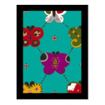 Jewelled Butterflies postcards