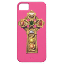 Jewelled Celtic Christian iPhone 5 Case Pink