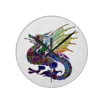 Jewelled Dragon wall clocks
