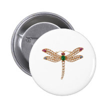 Jewelled Dragonfly Art Pin