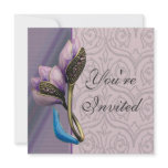 Jewelled Flower Buds Party Invitation