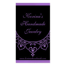 Jewelled Glam Business Card, Amethyst