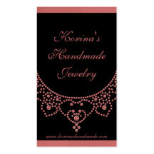 Jewelled Glam Business Card, Pink