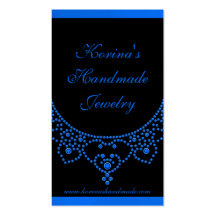 Jewelled Glam Business Card, Sapphire Blue