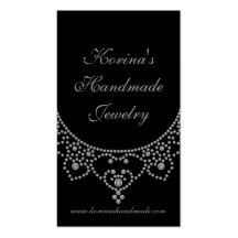 Jewelled Glam Business Card, Silver