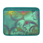 Jewelled Staircase - Abstract Emerald Kaleidoscope MacBook Air Sleeve