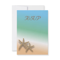 Jewelled Starfish RSVP card Personalized Invite