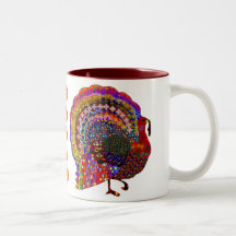 Jewelled Turkey Coffee Mugs