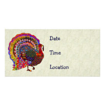 Jewelled Turkey Picture Card