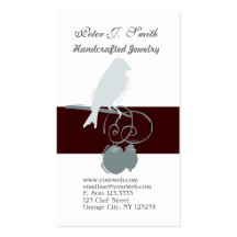 Jewellery Artist Whimsical Cute Bird Business Card