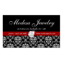 Jewellery Business Card Birthstones Damask Diamond