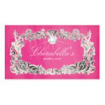 Jewellery Business Card Floral Pink Silver Diamond