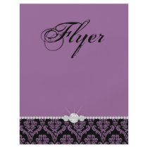 Jewellery Flyer Hair Salon Damask Classy Mauve