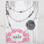 Jewellery Flyer Rose Necklace Grey Pink