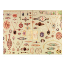 Jewellery from the 'Tiffany Catalogue', 1890 postcards