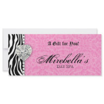 Jewellery Gift Certificate Zebra Pink Leopard