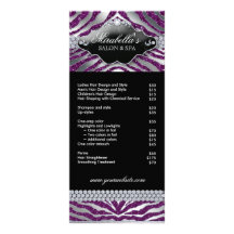 Jewellery Rack Card Zebra Luxury Plum Sparkle Silv
