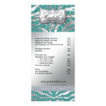 Jewellery Rack Card Zebra Luxury Teal Sparkle Silv