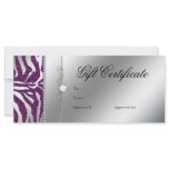 Jewellery Rack Card Zebra Purple Sparkle Silver