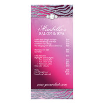 Jewellery Rack Card Zebra Sparkle Purple Silver