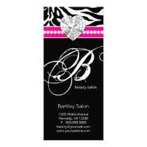 Jewellery Zebra Beauty Salon Spa Pink Rack Card