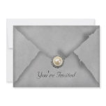 Jewels and Lace Grey Party Invitation