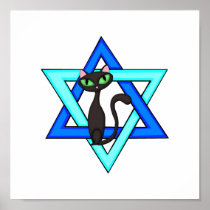 Jewish Cat Stars Posters