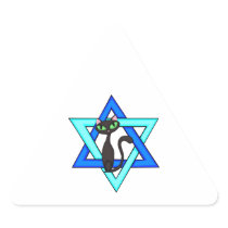 Jewish Cat Stars Sticker