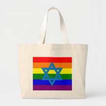 Jewish Gay Pride Flag Tote Bag