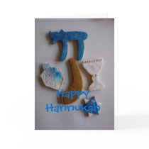 jewish holiday cookies, Happy Hannukah Card