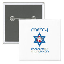 JEWISH SANTA PINBACK BUTTONS