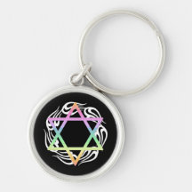 Jewish Star Colours Key Chains