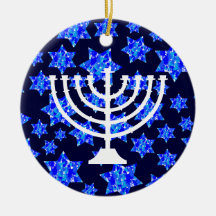 Jewish Stars Menorah Christmas Ornaments