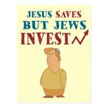 Jews Invest - Jewish finance humour Post Card