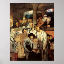 Jews Praying by Maurycy Gottlieb - Circa 1878 Posters