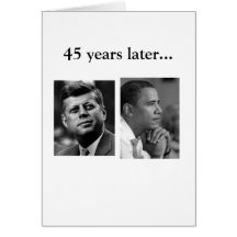 JFK / OBAMA CARDS - HOPE REBORN & QUOTE