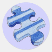Jigsaw Blue Piece Sticker