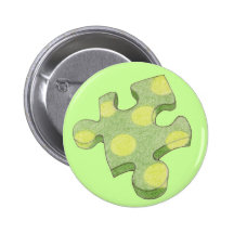 Jigsaw Green Piece Button