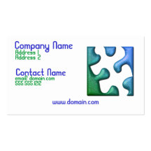 Jigsaw Puzzle Piece Business Card