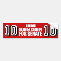 JIM BENDER FOR SENATE BUMPER STICKER