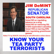 Jim DeMint Tea Party Terrorist Poster