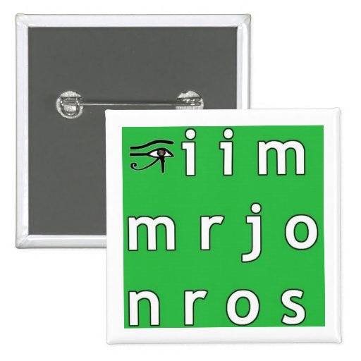 Jim Morrison Anagram Button