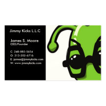 Jimmy Head Logo, Jimmy Kicks L.L.C, James S. Mo... Business Card Template
