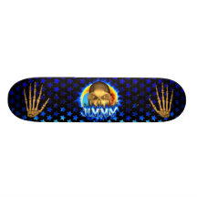 Jimmy skull blue fire Skatersollie skateboard