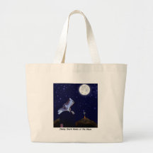Jimmy Snork Howls at the Moon Canvas Bags