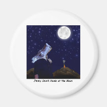 Jimmy Snork Howls at the Moon Fridge Magnet