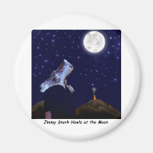Jimmy Snork Howls at the Moon Refrigerator Magnets
