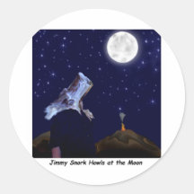 Jimmy Snork Howls at the Moon Stickers
