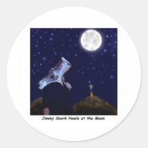 Jimmy Snork Howls at the Moon Stickers